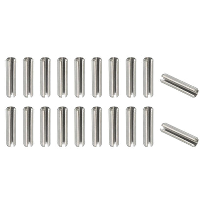 PATIKIL Slotted Spring Pin, 50 Pcs 1/8" x 3/4" (3.2mm x 20mm) 304 Stainless Steel Split Roll Pins Spring Dowel for Home Improvement Automotive Machine Repair, Silver - Colors A