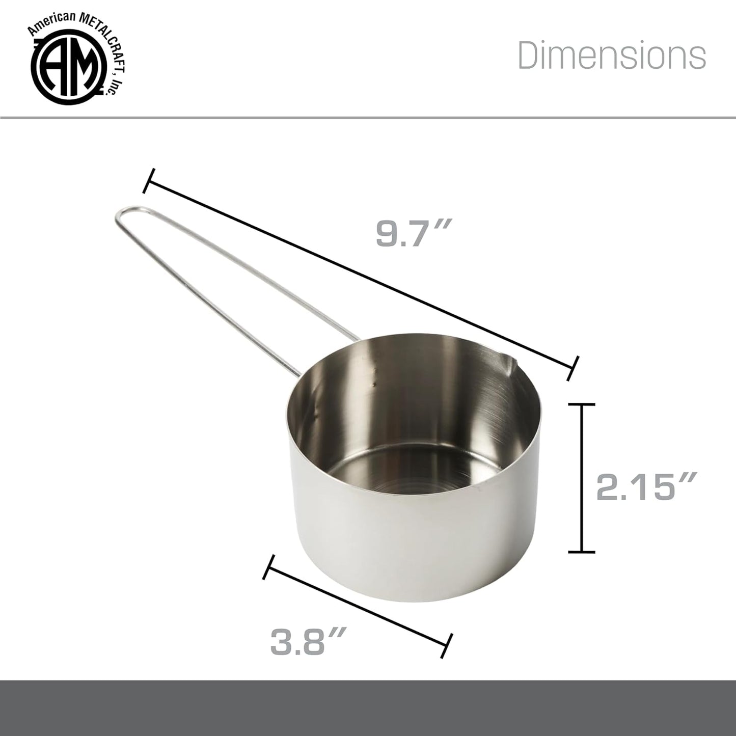 American METALCRAFT, Inc. American Metalcraft MCL125 Stainless Steel Measuring Cup, 1 1/4-Cup