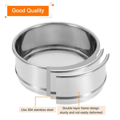PATIKIL 150 Mesh Lab Sieve, 4" Diameter Test Sieve 304 Stainless Steel Wire Cloth (0.1mm) for Industrial Laboratory