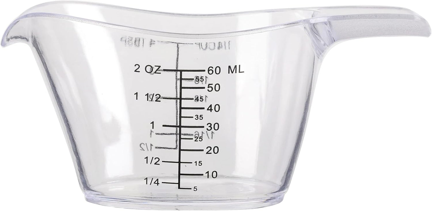 2 Oz Measuring Cup, 1/4 Cup Acrylic Measuring Cups, Clear