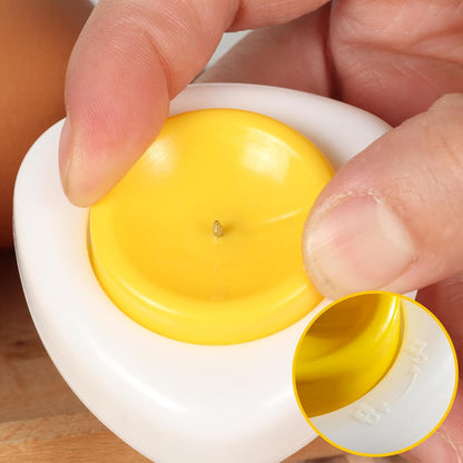 Egg Piercer for Raw Eggs, Stainless Steel Egg Poker with Retractable Sharp Pin, Easy Eggshell Peeler Tool for Perfect Hard Boiled Eggs, Black Kitchen Gadget