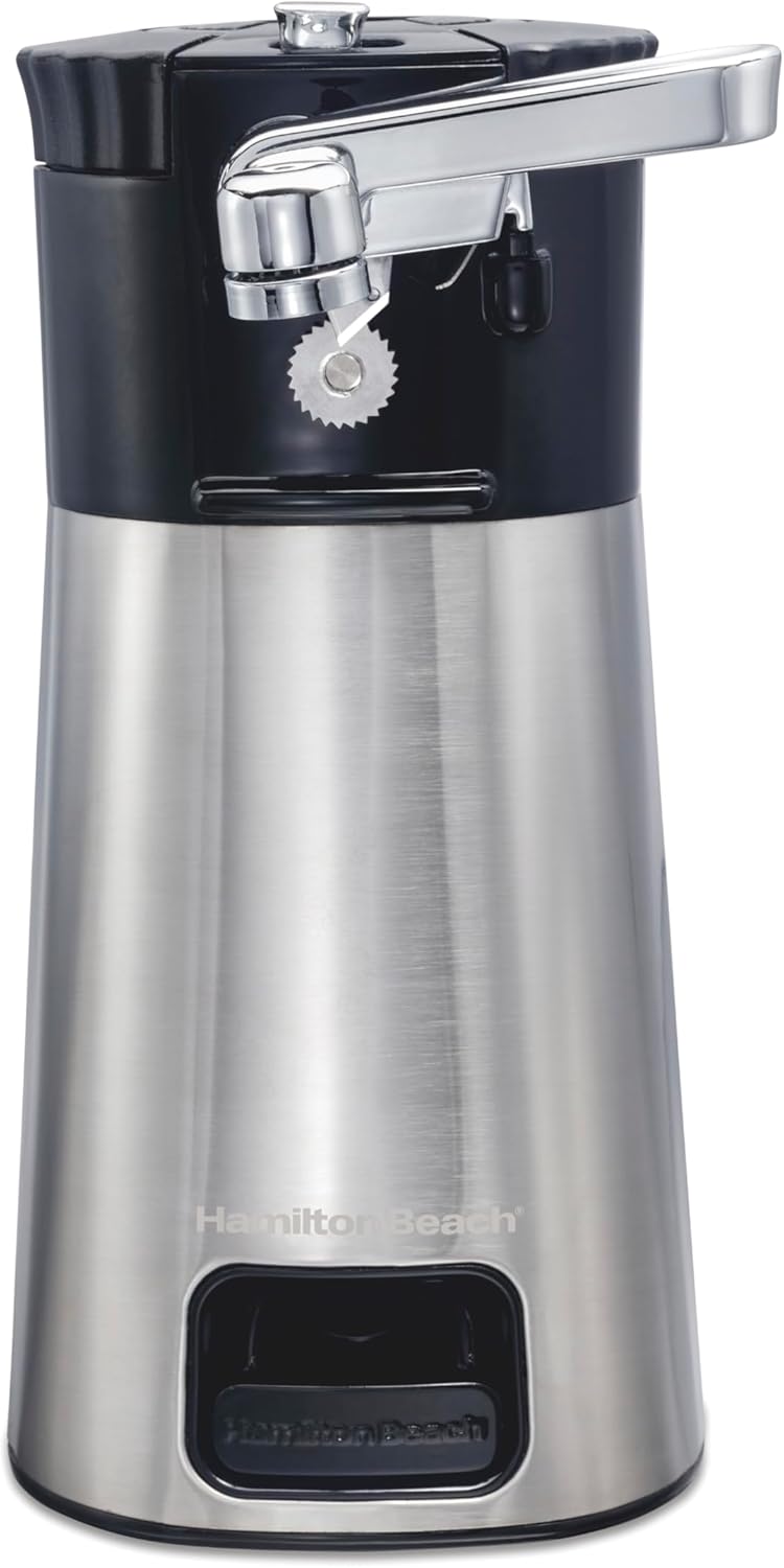Hamilton Beach OpenStation Electric Automatic Can Opener for Kitchen with Multi Tool and Bottle and Jar Opening Tools, Auto Shutoff, Cord Storage, and Sure Cut Technology, Stainless Steel (76382)