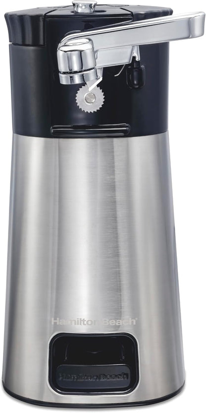Hamilton Beach OpenStation Electric Automatic Can Opener for Kitchen with Multi Tool and Bottle and Jar Opening Tools, Auto Shutoff, Cord Storage, and Sure Cut Technology, Stainless Steel (76382)