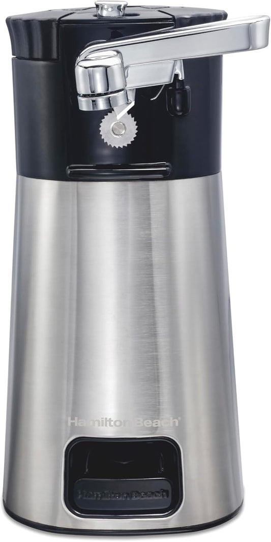 Hamilton Beach OpenStation Electric Automatic Can Opener for Kitchen with Multi Tool and Bottle and Jar Opening Tools, Auto Shutoff, Cord Storage, and Sure Cut Technology, Stainless Steel (76382)
