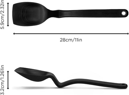 Dreamfarm Supoon Non-Stick Sit-Up Silicone Scraping, Serving, Cooking Spoon Measures 5ml Tsp & 15ml Tbsp - 11" Red
