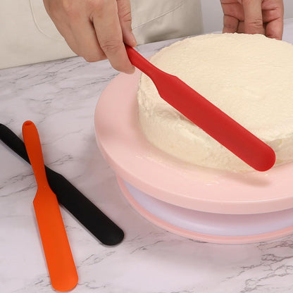【5 Pack】Silicone Jar Spatula, Long Handle Jar Scraper Spurtle, Sourdough Spatula, Non-Stick Heat Resistant Cake Cream Spatulas Set, Small Spatulas for Kitchen Use