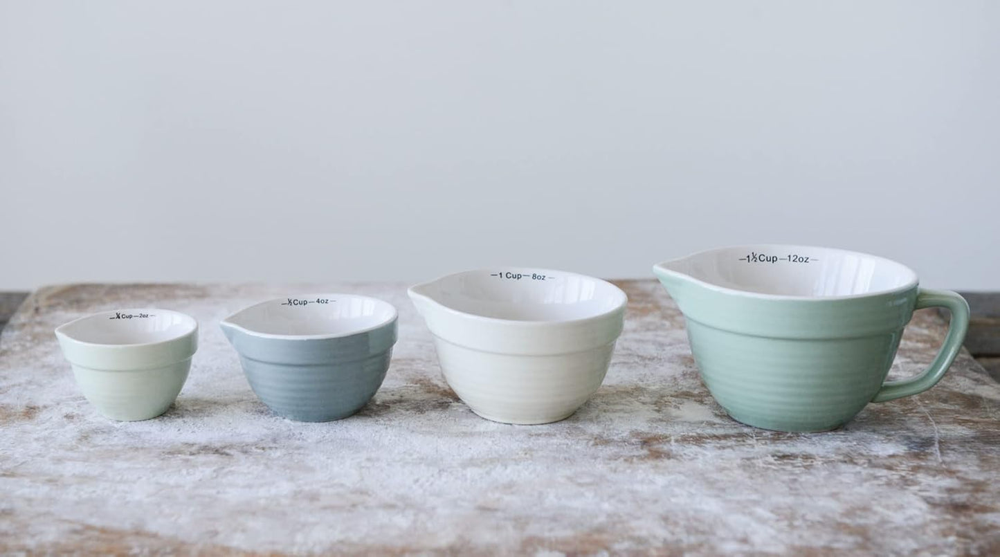 Creative Co-Op Bowl Shaped Measuring Cups (Set of 4 Sizes)