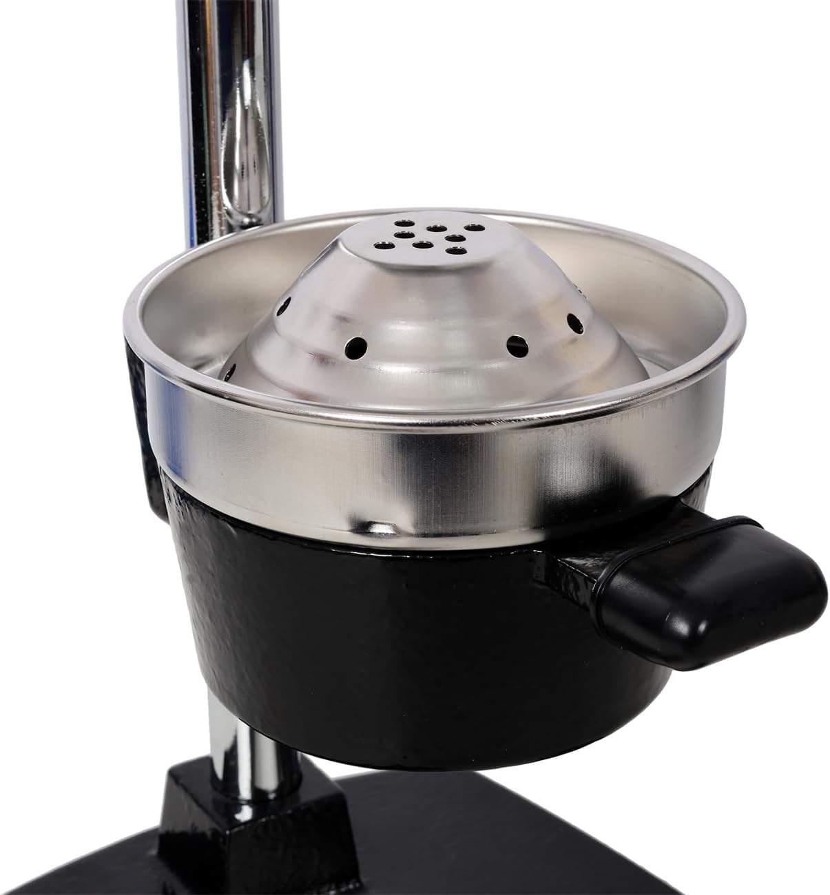 Extra-Large Commercial Grade Cast Iron Citrus Juicer, Heavy Duty Manual Hand Press Countertop Squeezer for Fresh Orange, Grapefruit & Citrus Juice (Orange)