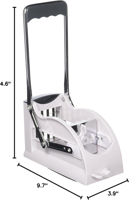 Westmark Multipurpose French Fry Cutter with 3 Thickness Adjustable Stainless Steel Blades and Non-Slip Suction Pad (Silver)