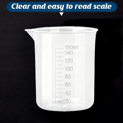 Plastic Measuring Cups, 100ml, Set of 15, for Liquid Measurement and Scientific Experiments