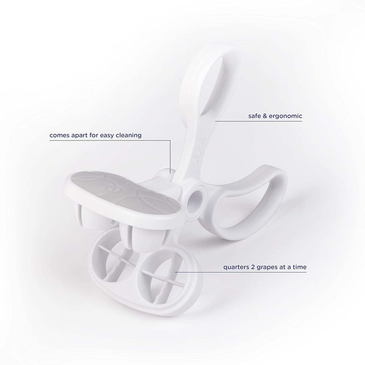 Ubbi Dual Grape Cutter for Toddlers & Kids, Stainless Steel Blade, Fruit and Vegetable Slicer, Safe and Easy to Use