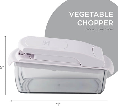 Cook with Color Vegetable Chopper - Multifunctional 11 in 1 Vegetable Chopper with Container - Food Chopper to Dice, Chop, Slice, Julienne and Spiralize, Charcoal