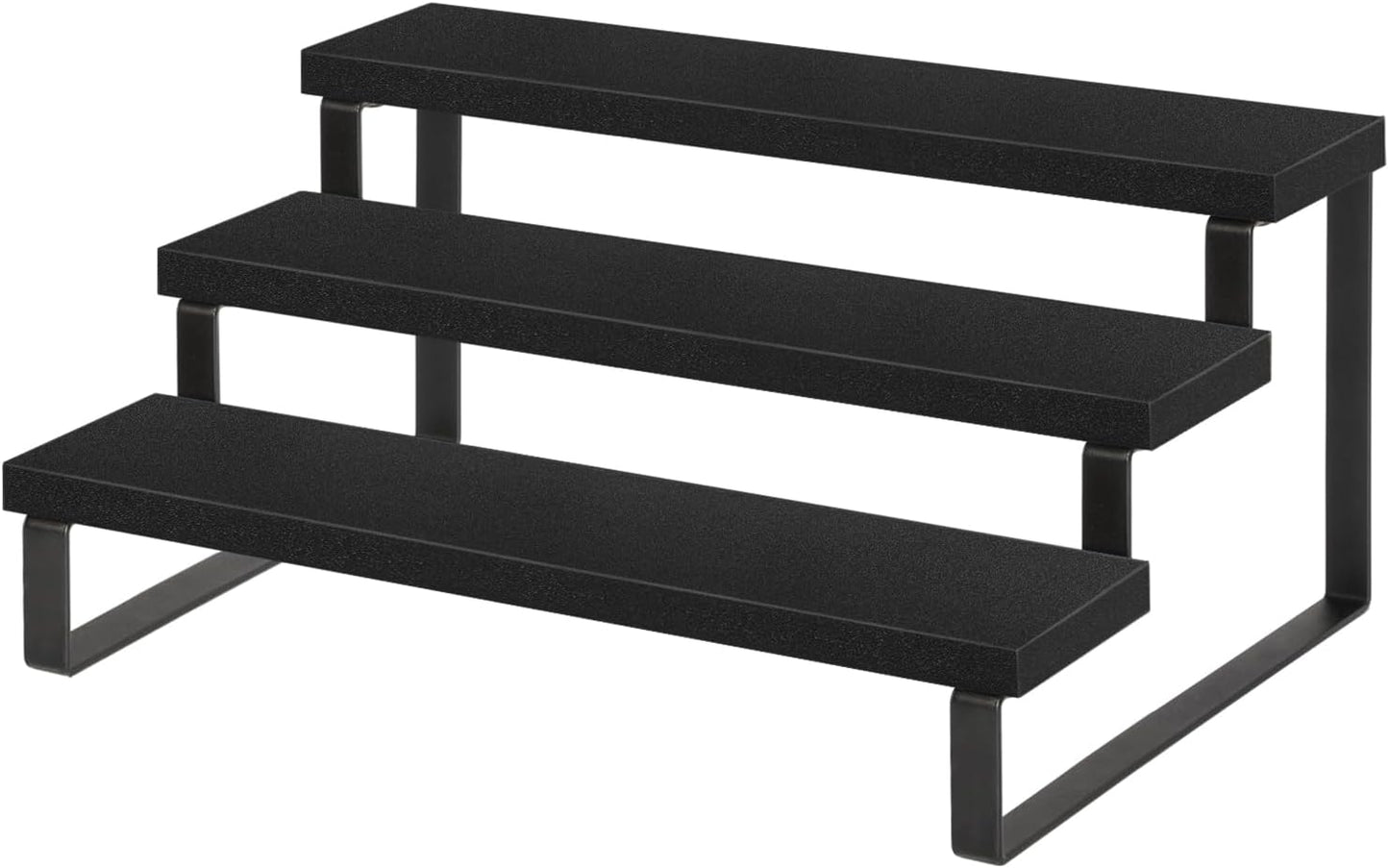 YINMIT Wooden Display Riser Stand, Tiered Perfume and Cologne Organizer Stand, 4 Tier Spice Rack Organizer, Rustic Display Shelf for Candles (4 Tier)
