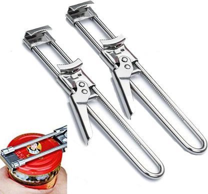 Master Jar & Bottle Opener, Adjustable Multifunctional Stainless Steel Can Opener Jar Lid Gripper, Manual,Kitchen Accessories（Silver）