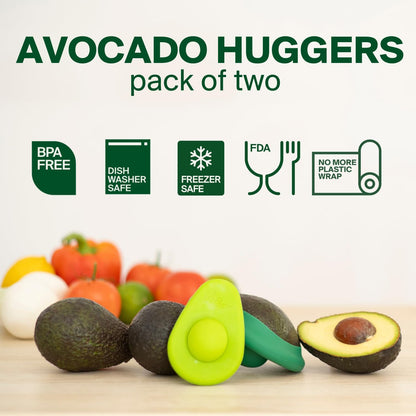 Food Huggers Avocado Hugger Single Pack - Keep Avocados Fresh with Patented Hug Design, BPA Free Food Grade Silicone Avocado Saver, Airtight Seal, Dishwasher Safe, Smart Storage Solution