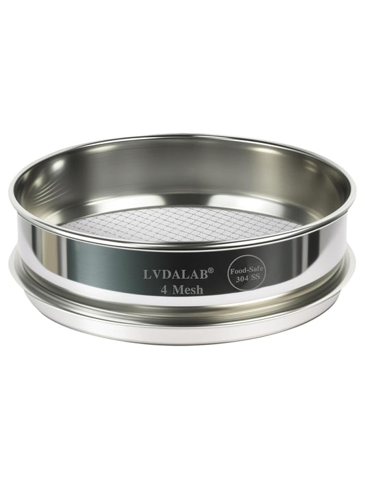 All 304 Stainless Steel 325 Mesh Test Sieve (0.045mm Aperture), 8 Inch/20cm Diameter, Fine Micron Filter, Lab Analysis Sifter for Scientific Research, Inks & Paint Particle Testing - Colors B