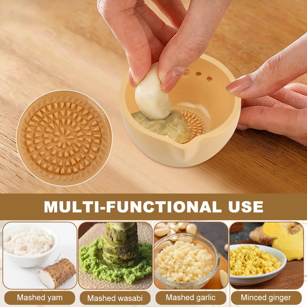 Pottery Herb Stripper Bowl with Multiple Size Holes - Kitchen Tool for Separating Herb Leaves from Stems & Root Removal(Size:2.76inch)