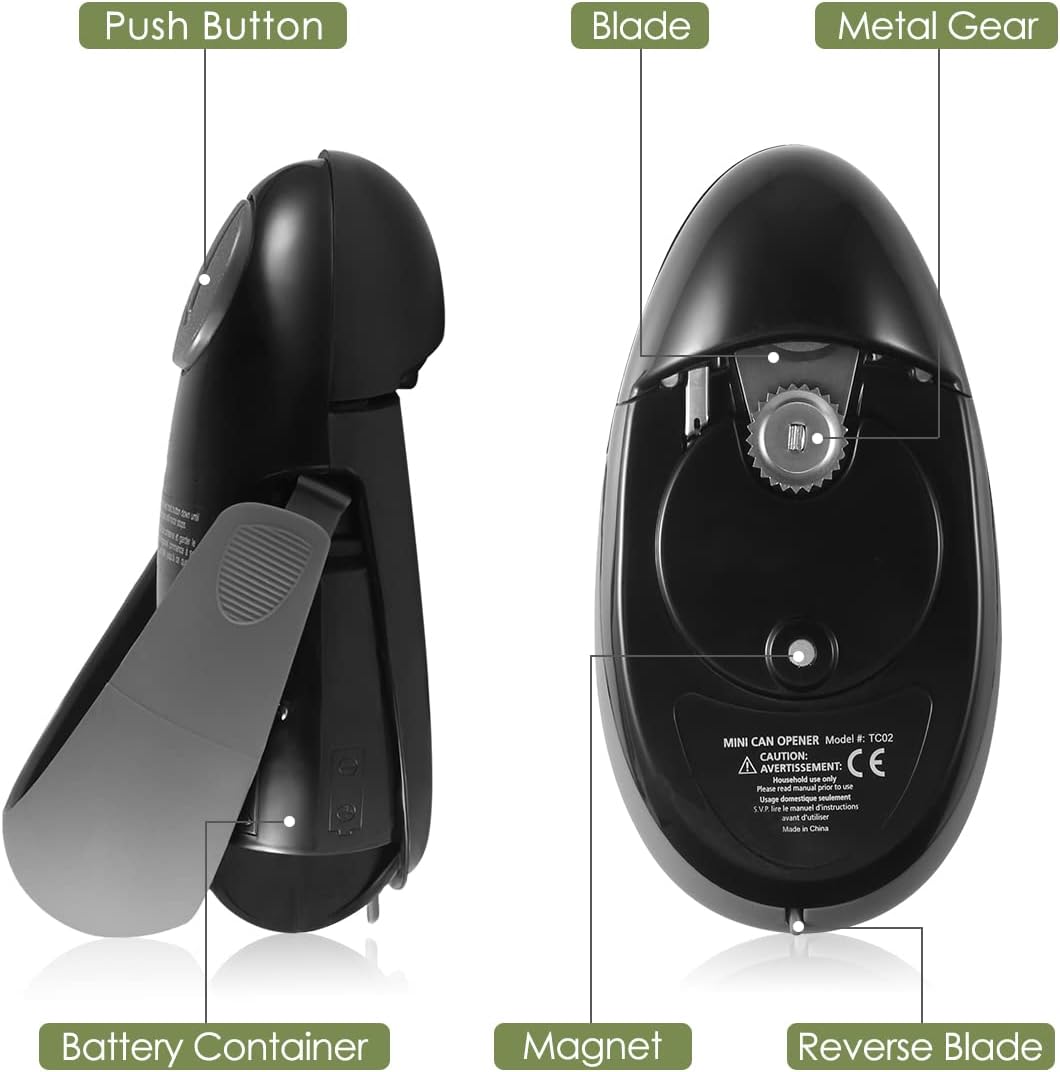 Fast Automatic Can Opener for Seniors, Fits All Can Sizes, Safe Smooth - Edge, Battery - Powered & Hands - Free, Automatic Can Opener Hands FreeI Deal for Seniors with Arthritis, Weak Hands & Kids