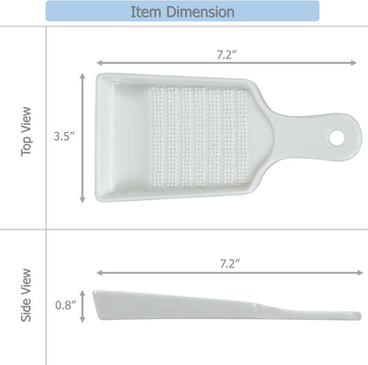 EIKS Ceramics Grater Plate for Ginger Garlic Wasabi Daikon Fruits Root Vegetable Cooking Preparation (Spade-shaped)