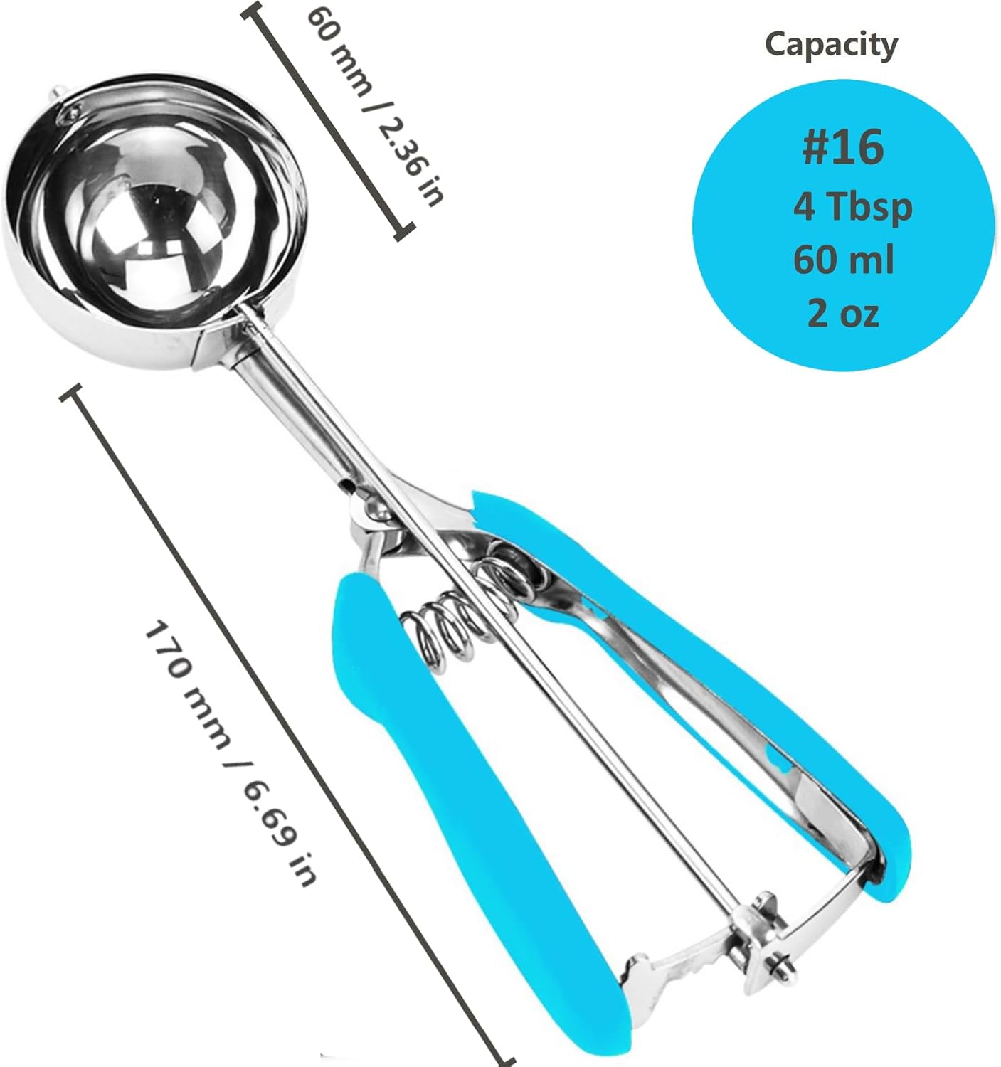 Ice Cream Scoop, 18/8 Stainless Steel Cookie Scoop, Cookie Scoops for Baking, 2 Tbsp/ 30 ml/ 1 oz Cookie Dough Scoop, Ice Cream Scooper with Trigger Release, Cookie Scooper for Baking