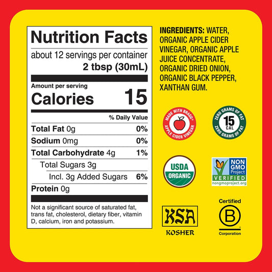 Bragg Organic Ginger and Sesame Salad Dressing and Marinade - 12 fl oz - Gluten-Free Dressing with Bragg Apple Cider Vinegar