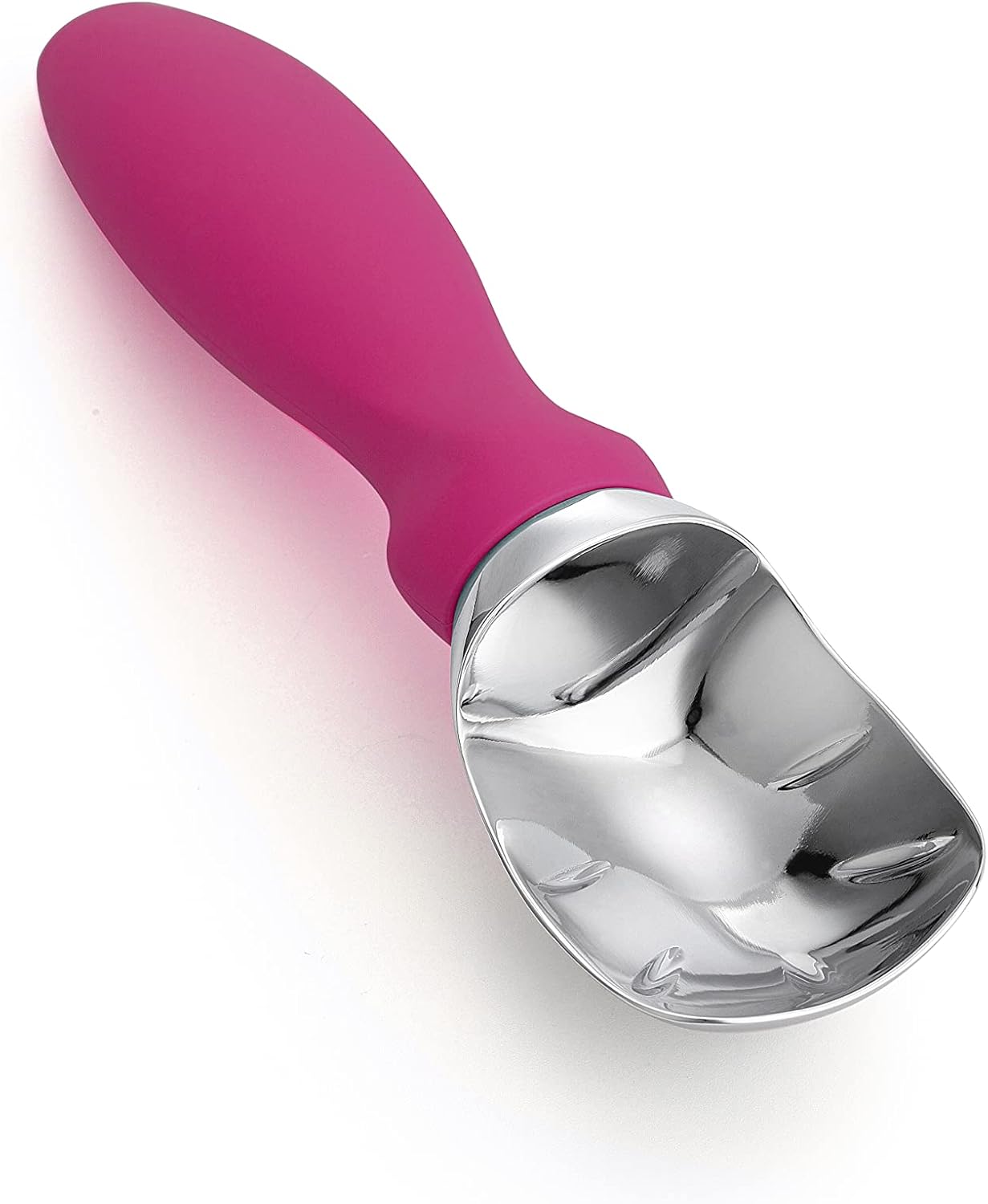 Spring Chef Heavy Duty Ice Cream Scoop with Comfortable Handle - Professional Ice Cream Scooper for Gelato, Sorbet, Cookie Dough, Melon, Frozen Yogurt - Dishwasher Safe Metal Kitchen Tool - Black
