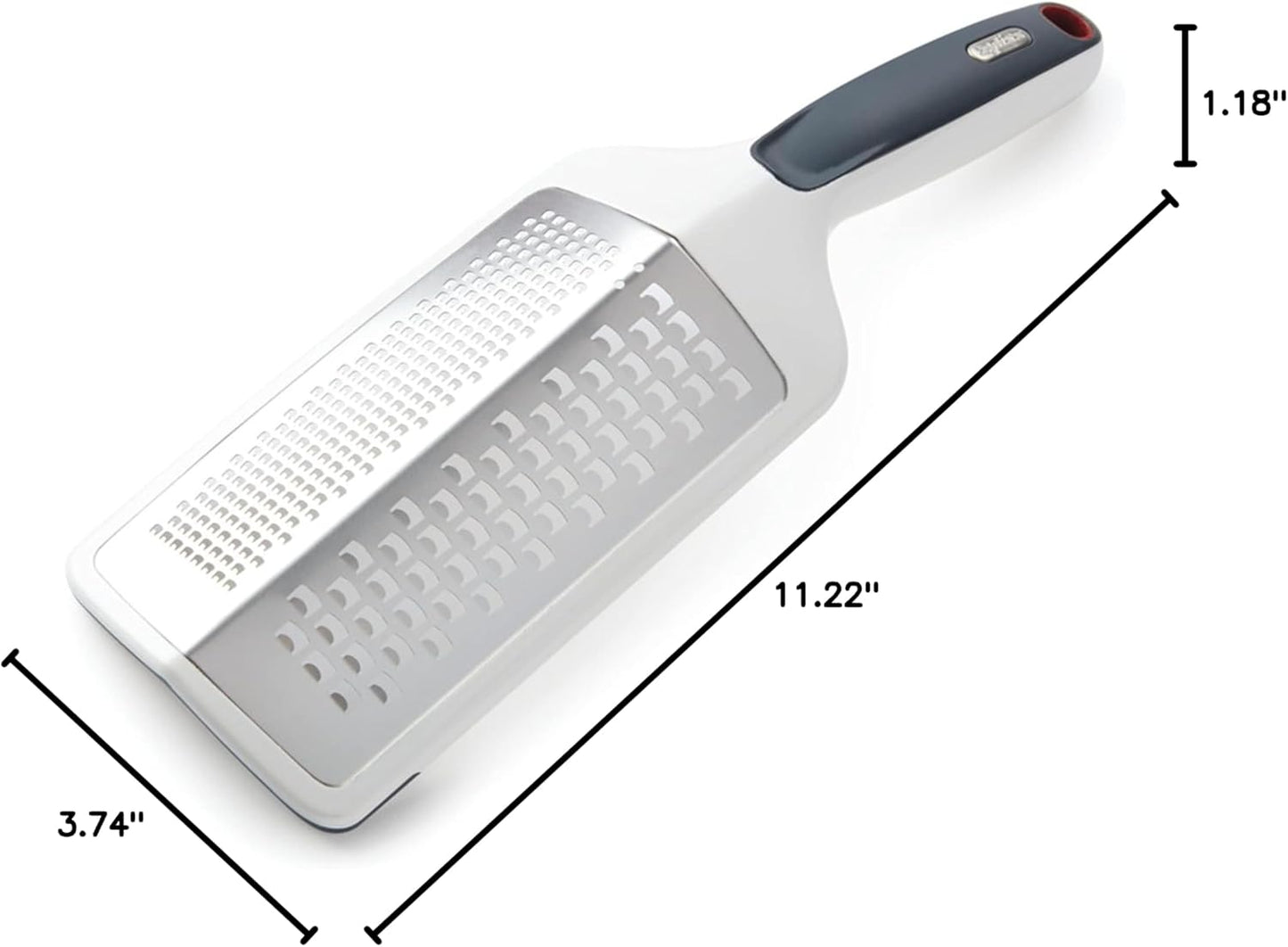 Zyliss Fine Grater and Zester - Handheld Grater with Stainless Steel Blade & Wheat Straw Handle - Ideal for Hard Cheese, Chocolate, Fruit, Vegetables, & More - Protective Cover Doubles as Scraper
