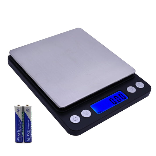 Gram Scale,Capacity 500g Accuracy 0.01g Mini Food Scales Digital Weight Grams and Oz,Small Kitchen High Precision for Espresso,Baking,Jewelry,Soap Making,Silver