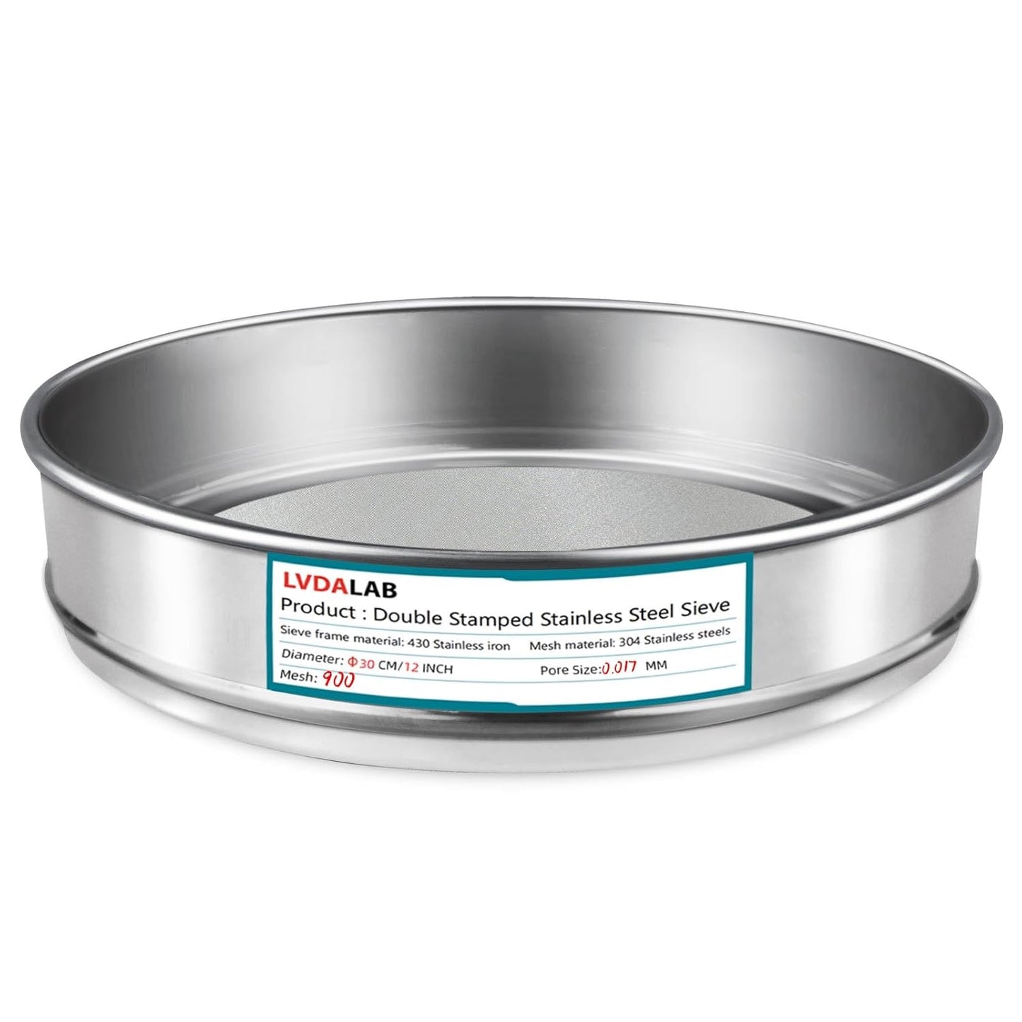 304 Stainless Steel Lab Sieve Screen Mesh, 6 Mesh(3.5mm) Aperture Test Sieve, 12Inch(30cm) Diameter Economy Standard Analysis Sample Test Sieves for Industrial Laboratory Homes - Colors A