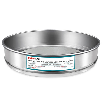 304 Stainless Steel Lab Sieve Screen Mesh, 6 Mesh(3.5mm) Aperture Test Sieve, 12Inch(30cm) Diameter Economy Standard Analysis Sample Test Sieves for Industrial Laboratory Homes - Colors A