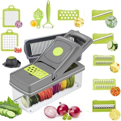14 In 1 Fruit Vegetable Slicer Cutter Food Onion Veggie Dicer Chopper Kitchen