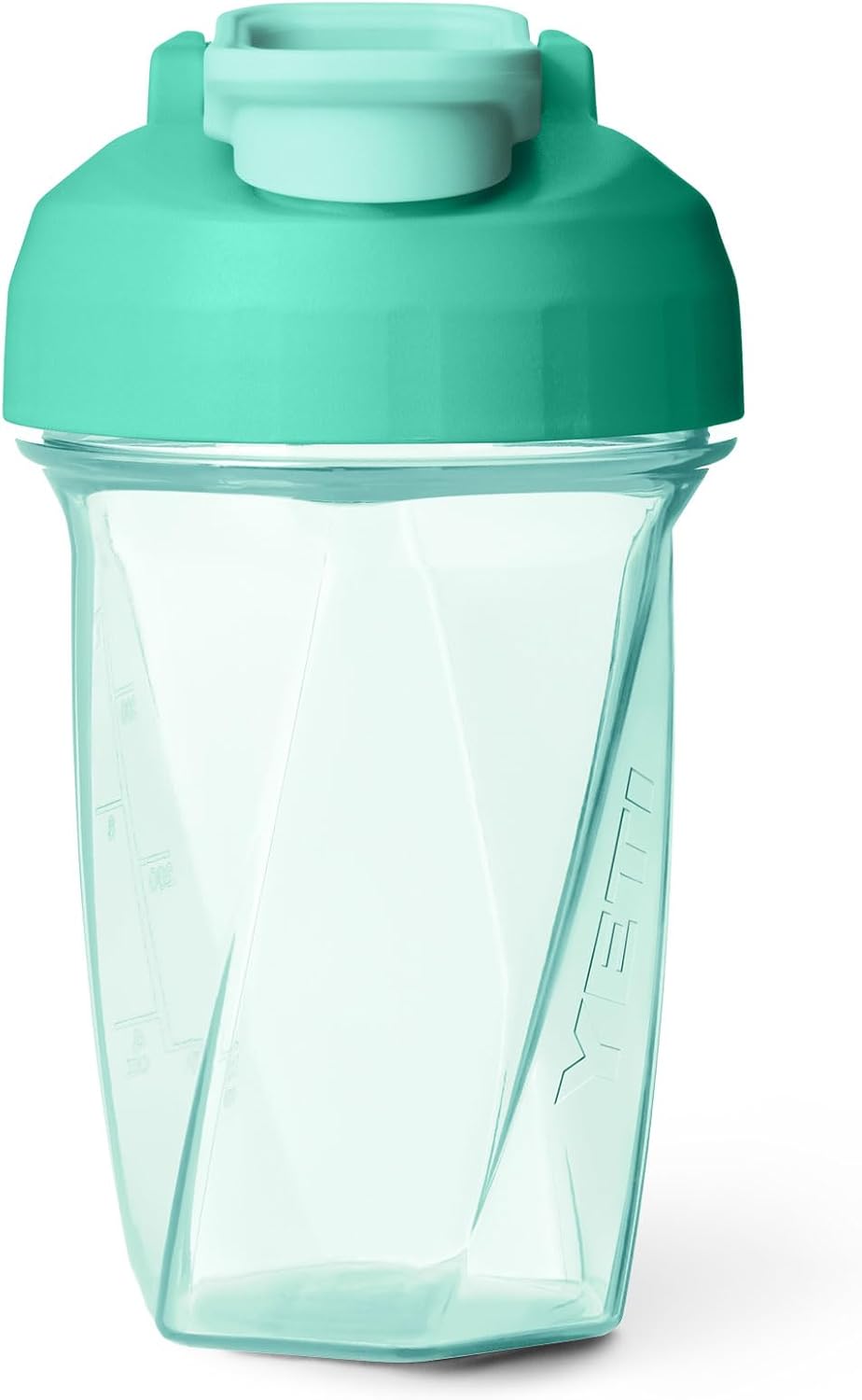 YETI Yonder Helimix Vortex Blender Shaker Bottle Holds up to 20oz | No Blending Ball or Whisk | USA Made | Portable Pre Workout Whey Protein Drink Shaker Cup | Dishwasher Safe, Clear