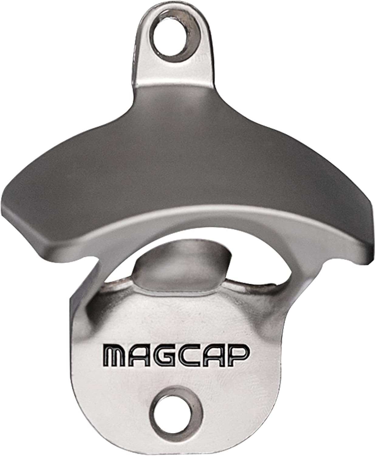 Outdoor Bottle Opener Wall Mounted - Style Magnetic Beer Bottle Opener that Catches Caps - Easy to Install and Incredibly Convenient (Gunmetal Black)