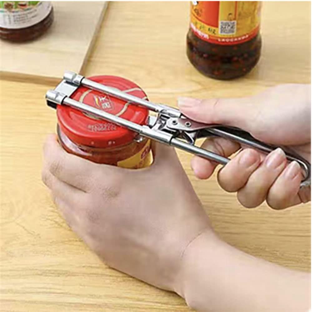Jar Opener for Weak Hands,Adjustable Stainless Steel Can Opener, Jar Gripper Tight Lid Opener, Kitchen Gadgets, Easy Jar Opener for the Elderly and Children (1Pc)