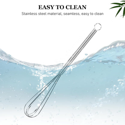 NileHome Stainless Steel Whisk 8" Hand Blender + 10" Semi-Automatic Rotary Kitchen Whisk Kitchen Wisk Wire Whisks for Cooking, Whisking, Blending, Beating, Stirring- 2 Pack...