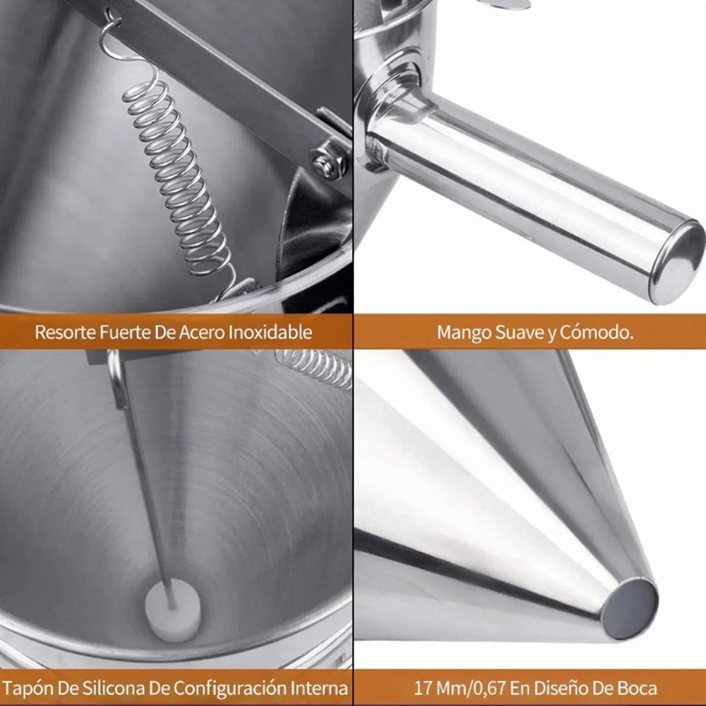 Gavigain Pancake Batter Dispenser, Stainless Steel Funnel Cake Dispenser with Stand Baking Tools for Cake Pancakes Cupcakes Muffins Crepes Waffles Takoyaki