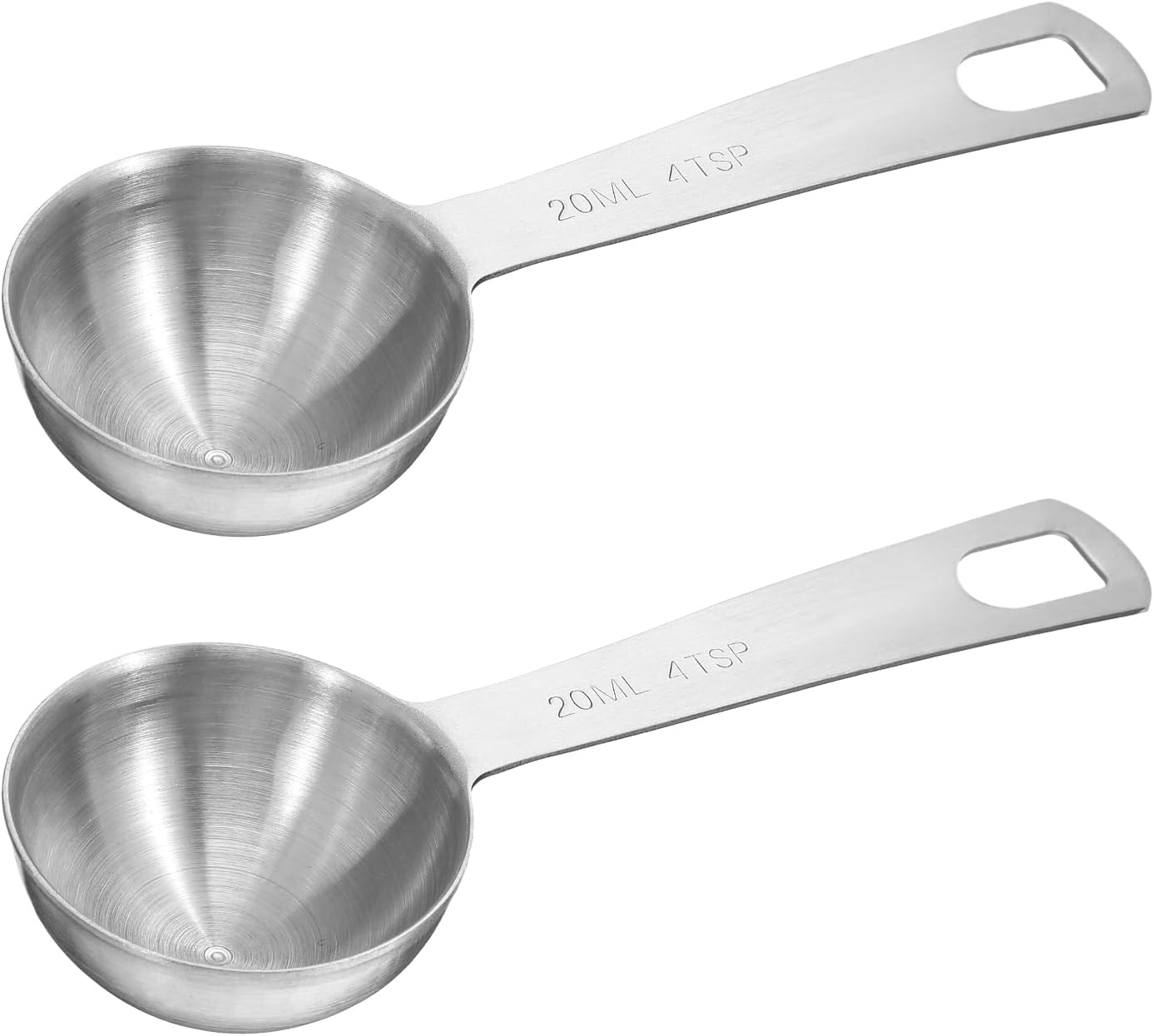 2 PCS Measuring Spoons Tablespoon Measuring Spoon 1/6 Tbsp (1/2 tsp | 2.5 ml | 2.5 cc | 1/12 oz) Mini Spoons Stainless Steel Measuring Spoons for Kitchen Cooking Spoon(Silver)