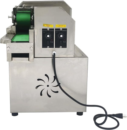 Commercial Vegetable Chopper, 150-300KG/H Electric Vegetable Cutter with Conveyor Belt & Stepless Speed Regulation, Professional Food Dicer for Veggie, Tomato, Lemon, Potato