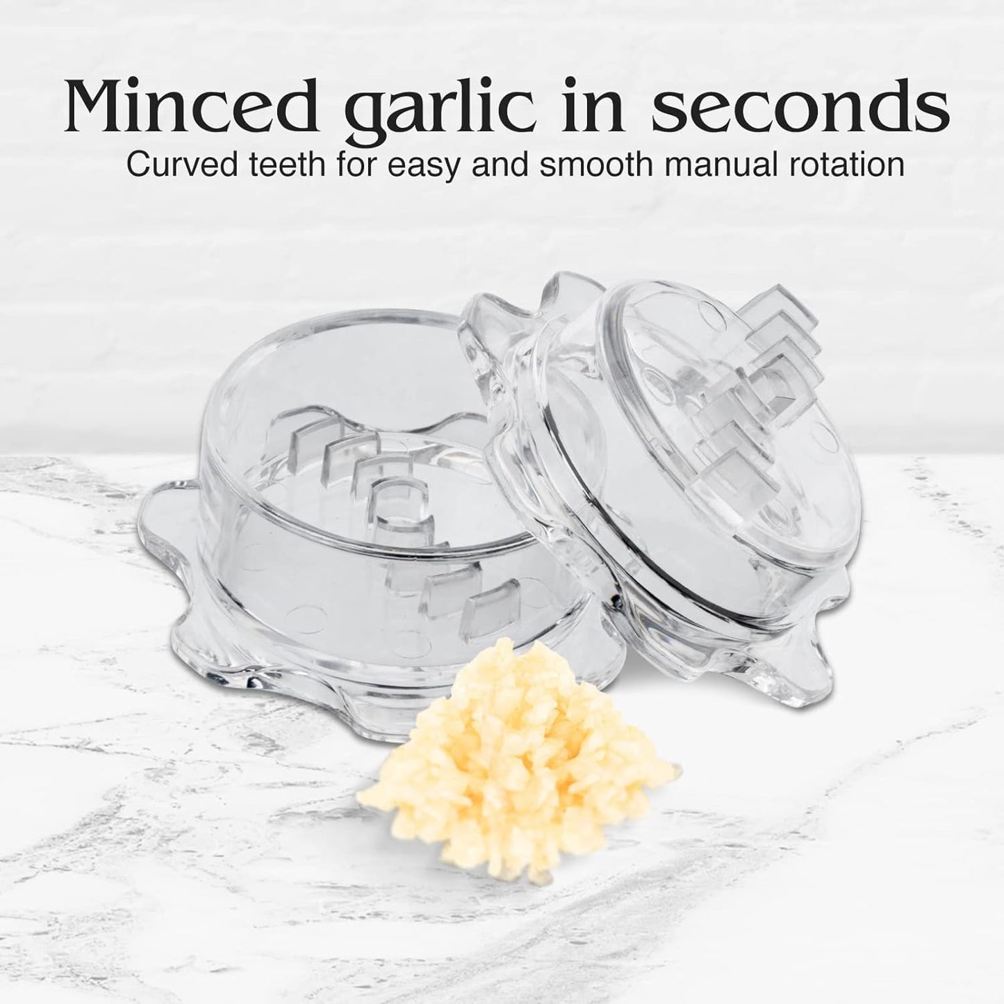 Angel’s Peel Lounge Grlic Mincer Manual Garlic for Quick Meal Preparation - Kitchen Tools for Mincing Grlic, Ginger, Herbs, Nuts (Clear Color)