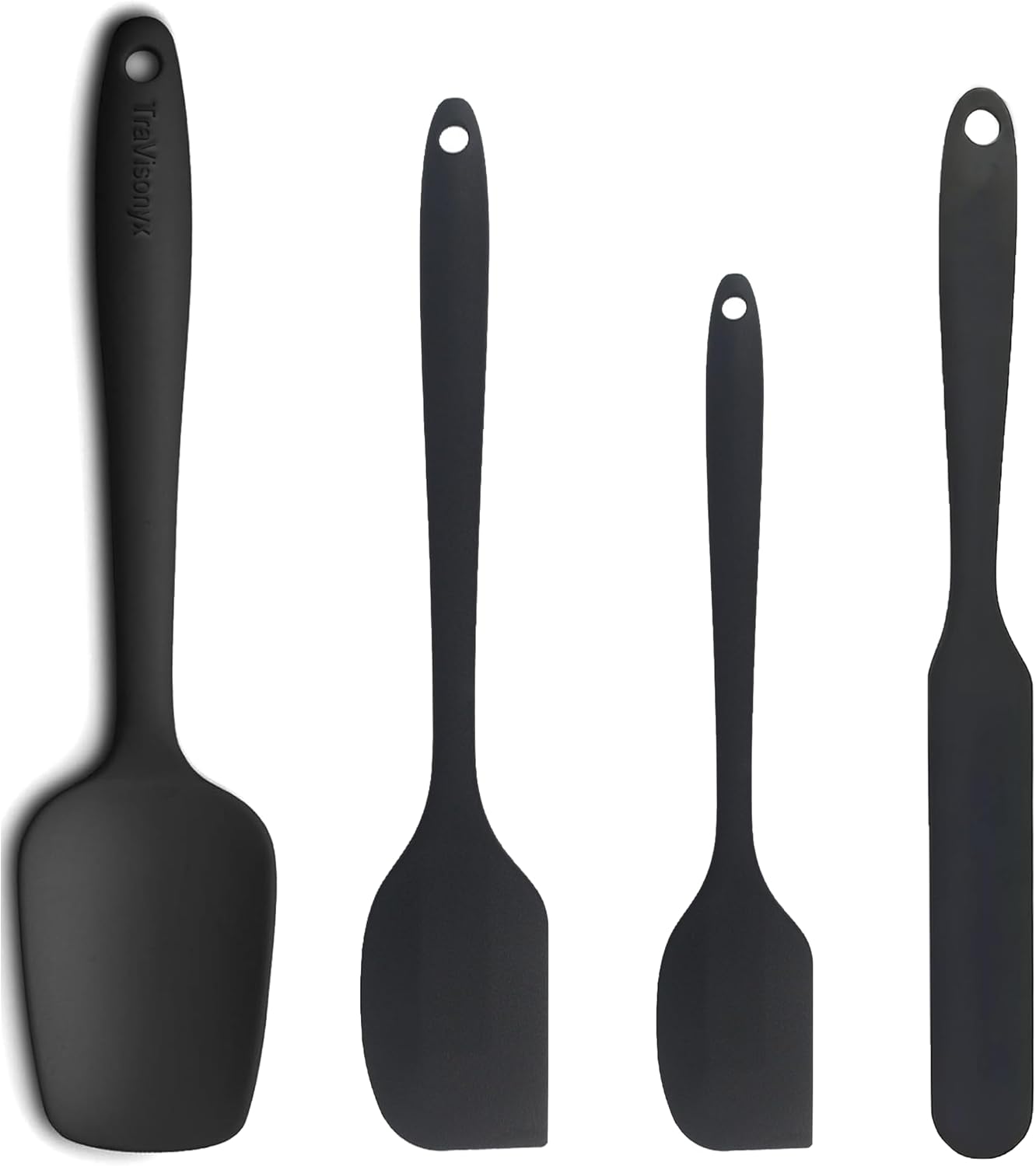 4 Pcs Silicone Spatula,Food Grade Rubber Spatula, Spatulas Silicone Heat Resistant, Used for Baking, Cooking, non Stick, Dishwasher Safe, BPA Free