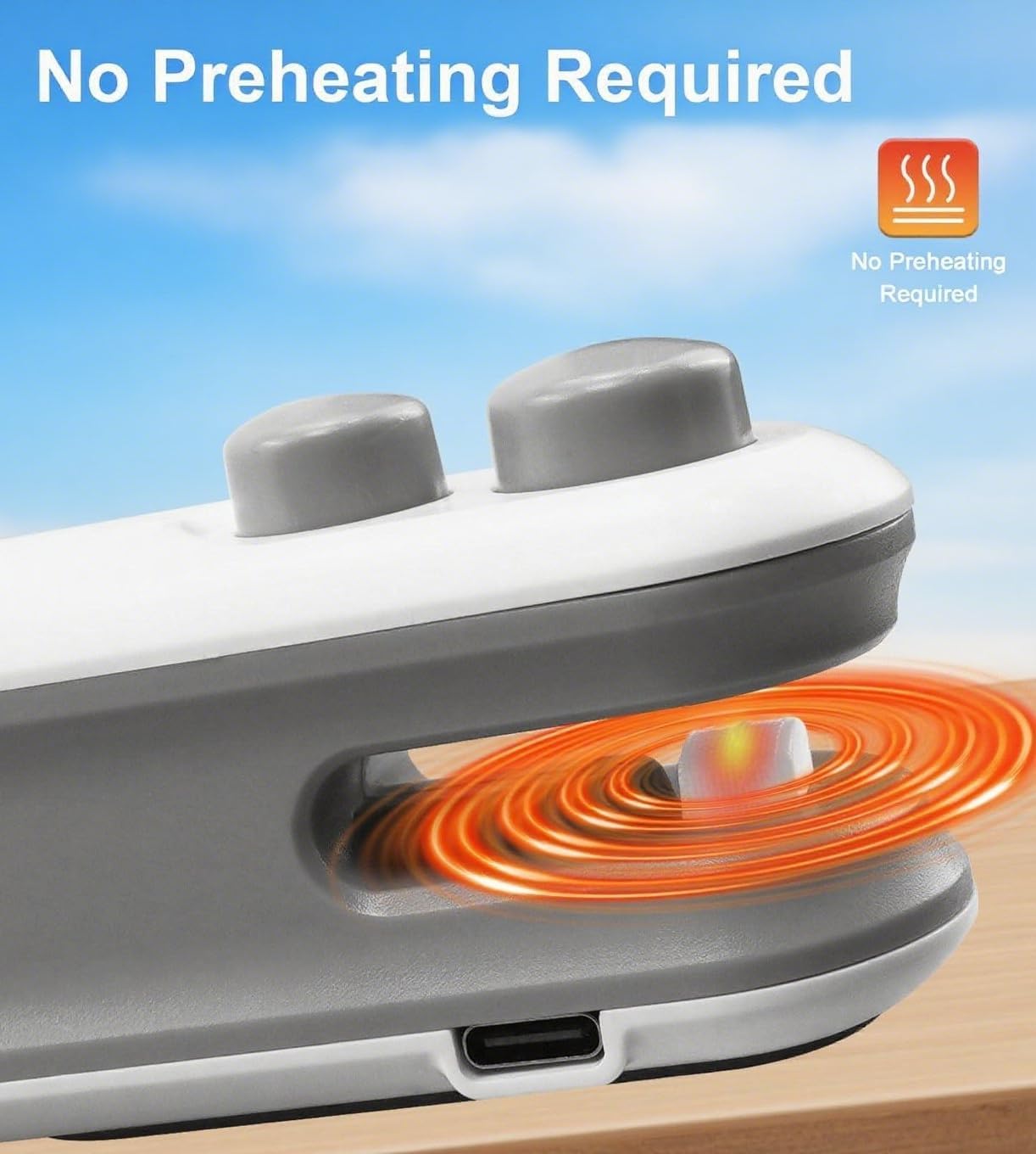 2in1 Rechargeable Chip Bag Sealer with Cutter, Portable USB C Heat Sealer Resealer Machine for Chip, Plastic Bags Heat Seal Tool for Snacks (White)