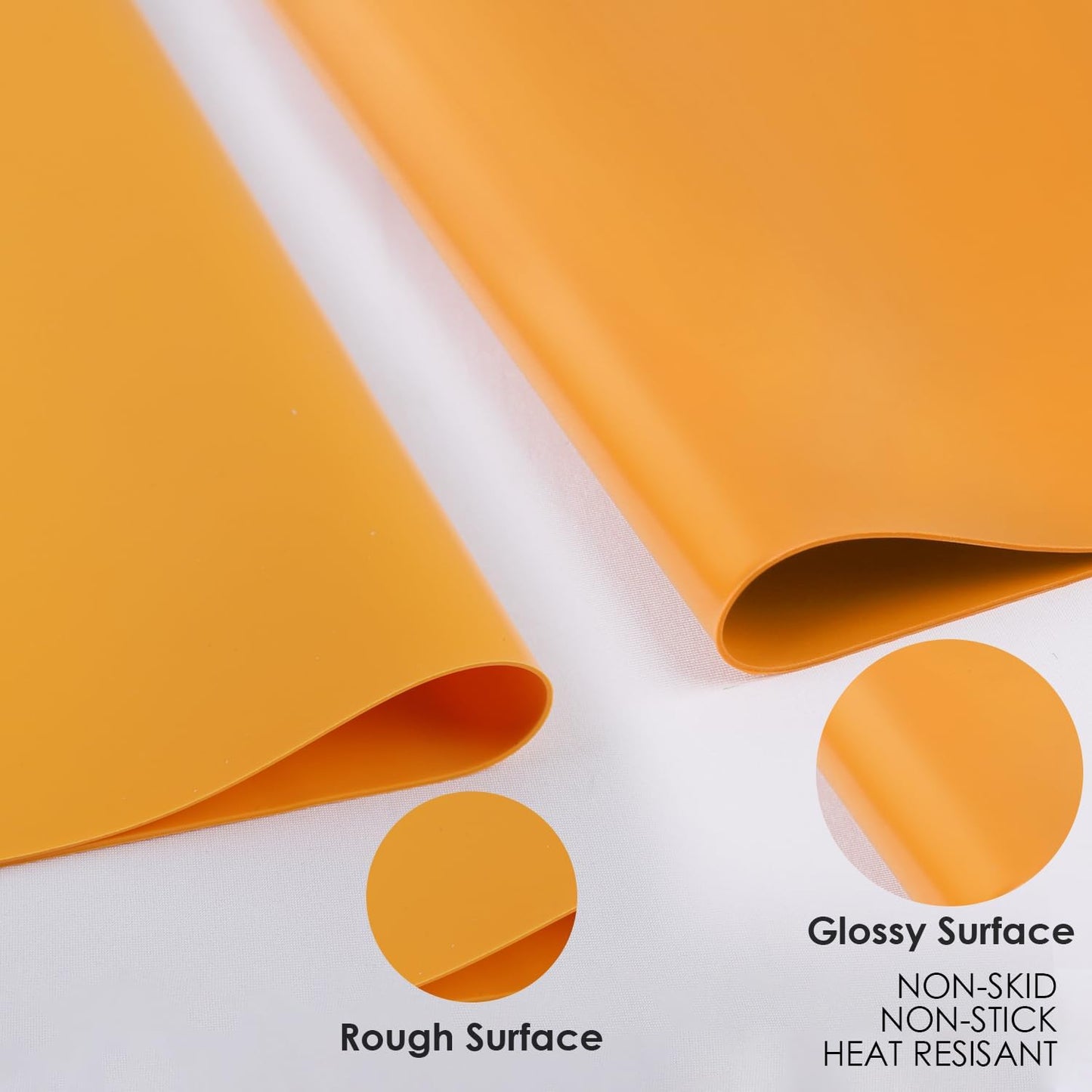Standard Silicone Mat,Black Baking Mat-Food Grade Kids Dinner Table Placemat Non Slip Counter Mat with Raised Edges Heat Resistant Mat for Air Fryer Nonstick Pastry Dough Mat(1 Pack 23.6'' x 15.7'')
