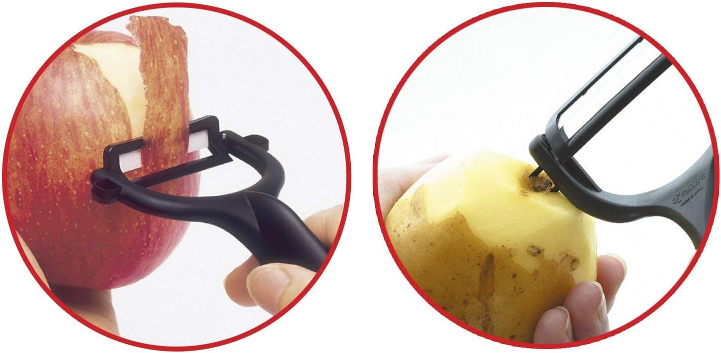 Kyocera Advanced Ceramic Horizontal Y Peeler, Black -