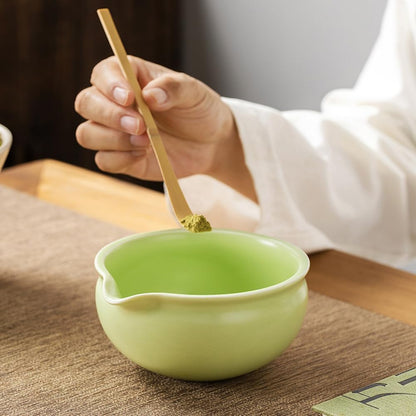 Matcha Set, Matcha Whisk Set Includes Matcha Bowl and Whisk, Whisk Holder, Sifter, Scoop, Spoon Holder, Tea Towel- 7pcs Perfect Matcha Kit for Matcha Tea Ceremony