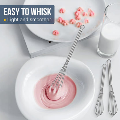 Whisks For Cooking - 500 °F Heat Resistant Silicone Whisk, Heavy Duty 7",9"&11inch Non-Scratch Balloon Kitchen Wisk tool Set, for cooking Wisking, Blending, Beating, Stirring, 3 Piece Black