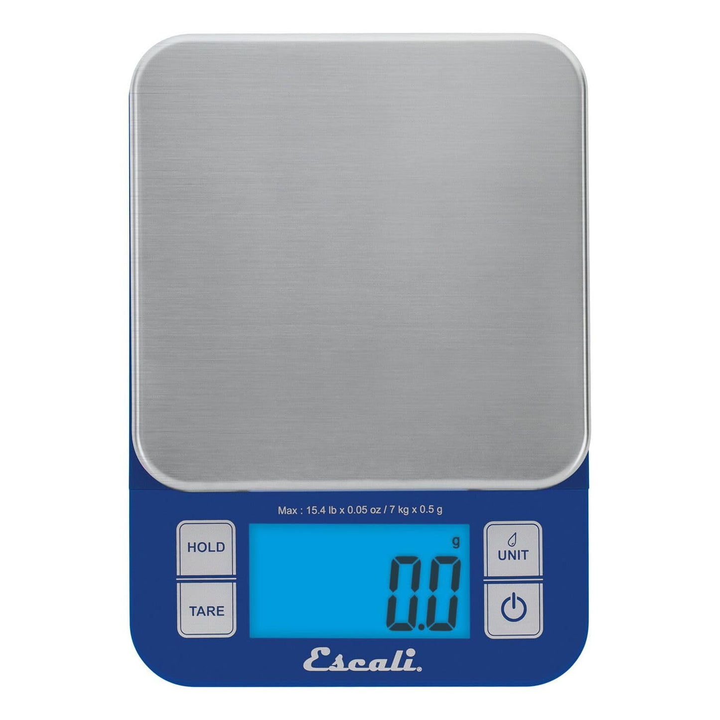 Escali Nutro Digital Food Scale, Multi-Functional Kitchen Appliance, Precise Weight Measuring and Portion Control, Baking and Cooking Made Simple, Stainless Steel Platform, Black, 1 Unit