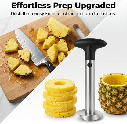1 PCS Pineapple Peeler, Pineapple Corer, Multifunctional Pineapple Slicer,Long-lasting Stainless Steel Pineapple Tool for Home Kitchen with Sharp Blade for Diced Fruit Rings