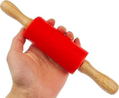 2 Pack Small Rolling Pin for Kids, Kids Rolling Pin for Home Kitchen (9 Inch)