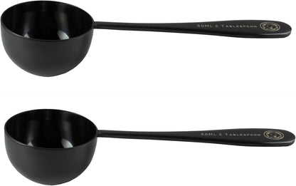 Honey Bear Kitchen 5 ml Teaspoon Measuring Scoop Spoons, Polished Stainless Steel, Set of 2