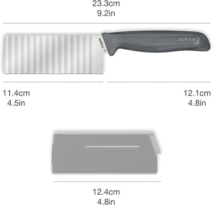 Zyliss Crinkle Cut Knife – Stainless Steel Wavy Blade for Crinkle Cut French Fries, Vegetables & Fruit – Fun Snack & Garnish Cutter with Wheat Straw Handle, Dishwasher Safe, 5-Year Guarantee 4.5"
